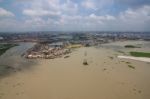 The Helicopter Shot From Dhaka, Bangladesh Stock Photo