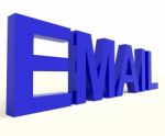 Email Word In Blue Stock Photo