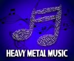 Heavy Metal Music Indicates Sound Tracks And Acoustic Stock Photo