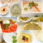 Arab Middle Eastern Food Collage Stock Photo