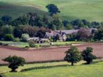 View Of The Cheshire Countryside From Beeston Castle Stock Photo