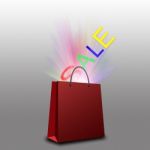 Shopping Bag With Sale Word Stock Photo