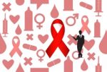 Aids Awareness Red Ribbon. World Aids Day Stock Photo