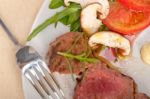 Beef Filet Mignon Grilled With Vegetables Stock Photo