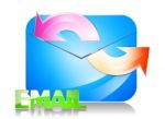 E Mail Icon On A White Background Stock Photo