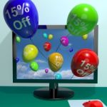 Balloon with 15 percent discount Stock Photo