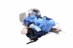 Unwashed Cloth In Basket Stock Photo