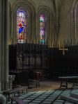 Stained Glass Windows In The Basilica St Seurin In Bordeaux Stock Photo