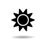 Sun Black Shape Icon  Illustration Eps10 On White Background Stock Photo