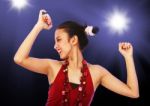 Teenage Girl Dancing Stock Photo