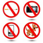 Warning Icons Stock Photo