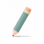 Pencil In Flat Style Icon Stock Photo