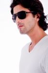 Young Man With Sunglasses Stock Photo