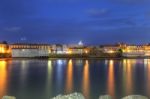 Casco Viejo, Panama City, Across The Bay In The Twilight Stock Photo