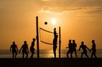 Beach Volleyball Stock Photo