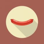 Sausage Flat Icon Stock Photo