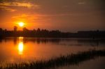 
Golden West Is About To Leave The Horizon. In The Beautiful Lig Stock Photo