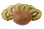 Kiwis On White Background Stock Photo