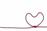 Heart Shaped Knot On A Rope Stock Photo