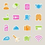 Hotel And Travel Icon Set Stock Photo