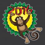 Year Of The Monkey 2016 Chinese Zodiac Design Stock Photo