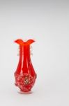 Old Red Vase Stock Photo