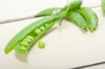 Hearthy Fresh Green Peas Stock Photo