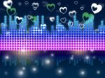 Soundwaves Background Means Dj Singer Or Instruments Stock Photo