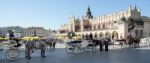 Carriage And Horses In Krakow Stock Photo