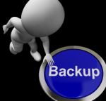 Backup Button For Archives And Data Storing Stock Photo