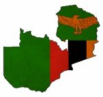 Zambia Map On  Flag Drawing ,grunge And Retro Flag Series Stock Photo