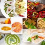 Healthy And Tasty Italian Food Collage Stock Photo