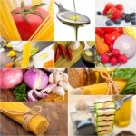 Healthy Vegetarian Vegan Food Collage Stock Photo