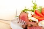 Beef Filet Mignon Grilled With Vegetables Stock Photo