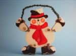 Jumproping Snowman Stock Photo