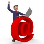 Email Sign Indicates Business Man And Biz Stock Photo