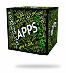 Apps Word Represents Application Software And Web Stock Photo