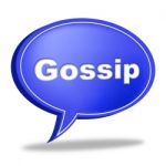 Gossip Speech Bubble Represents Chat Room And Chatter Stock Photo