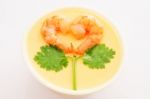 Chinese Steamed Egg Stock Photo