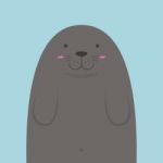 Cute Big Fat Monk Seal Stock Photo