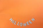 Halloween Word On Orange Background Stock Photo