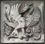 Old Bas-relief Of Fairytale Firebird Stock Photo