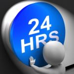 Twenty Four Hours Pressed Shows 24h  Availability Stock Photo