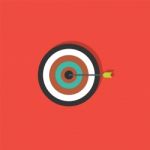 Archery Flat Icon   Illustration  Stock Photo