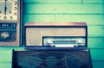 Retro Radio Player Stock Photo