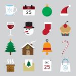 Christmas Icon Set  Illustration Stock Photo