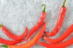 Red Goat Horn Pepper Stock Photo