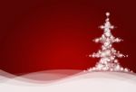 Christmas Tree With Snowflakes Stock Photo