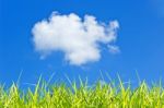 Sky Background With A Lone Cloud Stock Photo