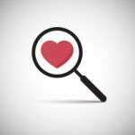  Love Heart Magnify Stock Photo